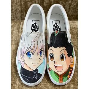 Vans Classic Slip-On Hunter x Hunter Anime Custom Shoes Men 5 / Women 6.5